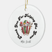 Teacher Appreciation Christmas Ornament セラミックオーナメント (左)