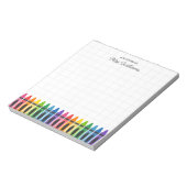 Teacher Appreciation Colorful Crayon Custom ノートパッド (回転)