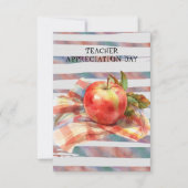 Teacher Appreciation Day Apple Checkered Napkin (正面)