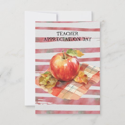 Teacher Appreciation Day Apple Checkered Napkin (正面)