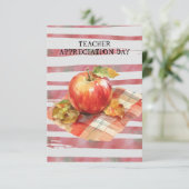 Teacher Appreciation Day Apple Checkered Napkin (スタンド正面)