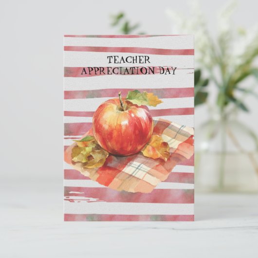 Teacher Appreciation Day Apple Checkered Napkin (スタンド正面)
