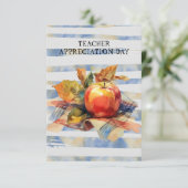 Teacher Appreciation Day Apple Checkered Napkin (スタンド正面)