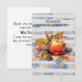 Teacher Appreciation Day Apple Checkered Napkin (正面/裏面)