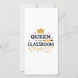 Teacher Appreciation Gift – Queen of the Classroom サンキューカード