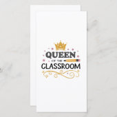 Teacher Appreciation Gift – Queen of the Classroom サンキューカード (正面/裏面)