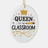 Teacher Appreciation Gift – Queen of the Classroom セラミックオーナメント (右)
