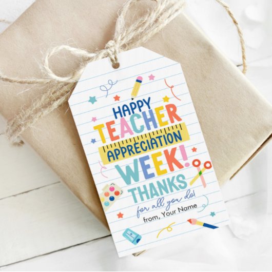 Teacher Appreciation Gift Tag ギフトタグ