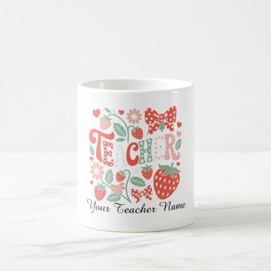 Teacher Appreciation Mug Gift | Cute Teacher Gift コーヒーマグカップ (中央)