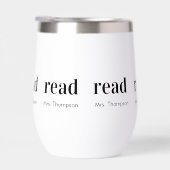Teacher Appreciation Name Modern Minimal Read Gift (右面)