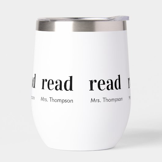 Teacher Appreciation Name Modern Minimal Read Gift (左面)