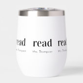 Teacher Appreciation Name Modern Minimal Read Gift (正面)