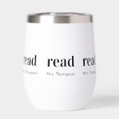 Teacher Appreciation Name Modern Minimal Read Gift (背面)