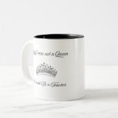 Teacher Appreciation Queen Quote Mug ツートーンマグカップ (正面左)