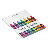 Teacher Appreciation Rainbow Crayon Notepad ノートパッド (アングル)