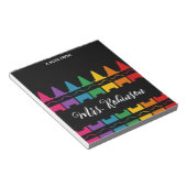 Teacher Appreciation Rainbow Crayon Notepad ノートパッド (アングル)