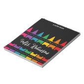Teacher Appreciation Rainbow Crayon Notepad ノートパッド (回転)