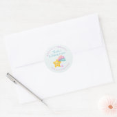 Teacher Appreciation Shooting Star Note Paper ラウンドシール (封筒)