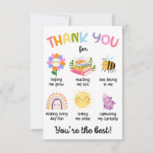 Teacher Appreciation Thank You Card Daycare Gift サンキューカード (正面)