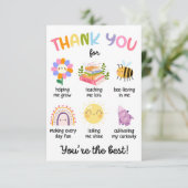 Teacher Appreciation Thank You Card Daycare Gift サンキューカード (スタンド正面)
