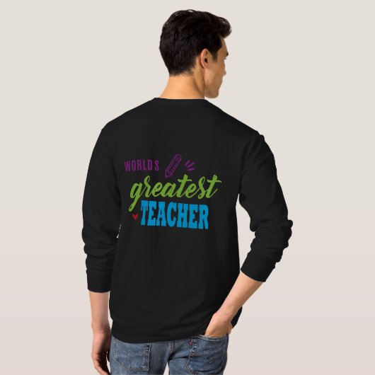 Teacher Appreciation Typography Tシャツ (裏面フル)