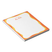 Teacher Appreciation Vibrant Wavy Border ノートパッド (アングル)