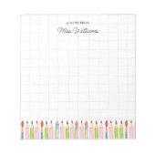 Teacher Appreciation Watercolor School Stationary  ノートパッド (正面)