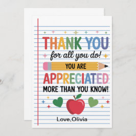 Teacher Appreciation Week  – Heartfelt Gratitude サンキューカード