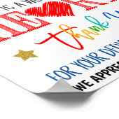 Teacher Appreciation Week Poster Sign ポスター (角)