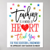 Teacher Appreciation Week Poster Sign ポスター (正面)