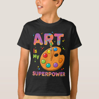 Teacher - Art Is My Superwer Art Teacher Drawing P Tシャツ