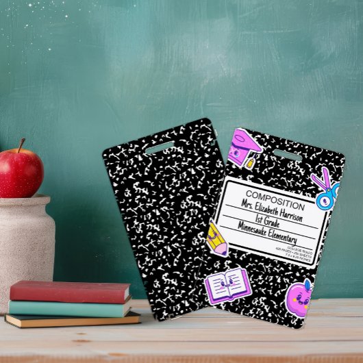 Teacher Back to School Composition  バッジ