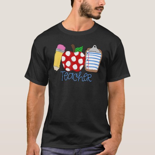 Teacher Back To School Teaching Pencil Students Te Tシャツ (正面)