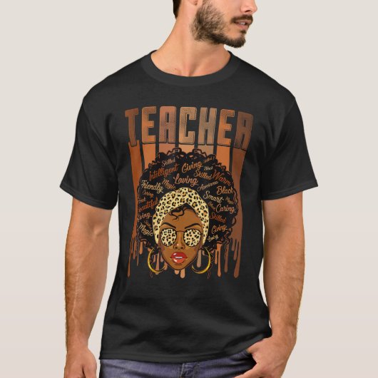 Teacher Black History Month African American Melan Tシャツ (正面)