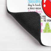 Teacher Bow Pencil Apple Funny Back To School Teac マウスパッド (コーナー)