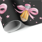 Teacher Bow Pencil Teaching Life Appreciation Gift ラッピングペーパー (ロールコーナー)