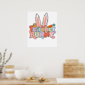 teacher bunny, retro, vintage ポスター (キッチン)