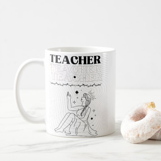  Teacher Ceramic Mug  コーヒーマグカップ (ドーナツ)