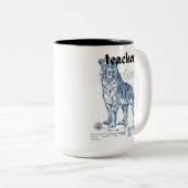 Teacher Ceramic Mug - Planting Seeds of Knowledge, ツートーンマグカップ (正面右)