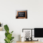 Teacher Chalkboard Blackboard Custom Welcome ポスター (ホームオフィス)