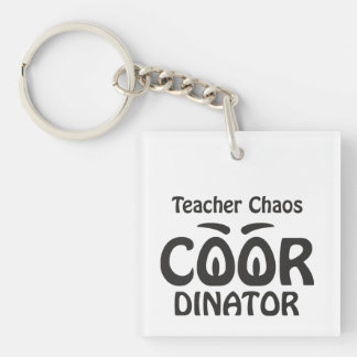 Teacher Chaos Coordinator - Funny Groovy Educator  キーホルダー