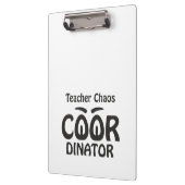 Teacher Chaos Coordinator - Funny Groovy Educator  クリップボード (左)