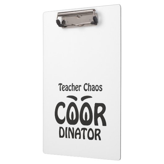 Teacher Chaos Coordinator - Funny Groovy Educator  クリップボード (左)