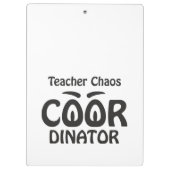 Teacher Chaos Coordinator - Funny Groovy Educator  クリップボード (裏面)