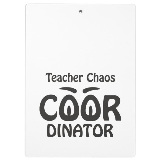 Teacher Chaos Coordinator - Funny Groovy Educator  クリップボード (裏面)