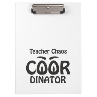 Teacher Chaos Coordinator - Funny Groovy Educator  クリップボード