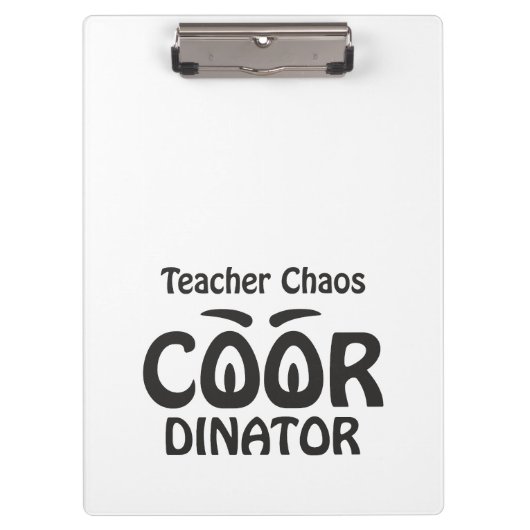 Teacher Chaos Coordinator - Funny Groovy Educator  クリップボード (正面)
