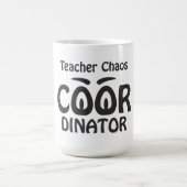 Teacher Chaos Coordinator - Funny Groovy Educator  コーヒーマグカップ (中央)