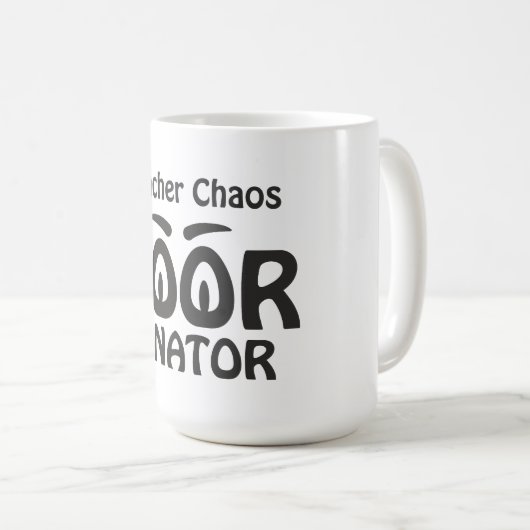 Teacher Chaos Coordinator - Funny Groovy Educator  コーヒーマグカップ (正面右)