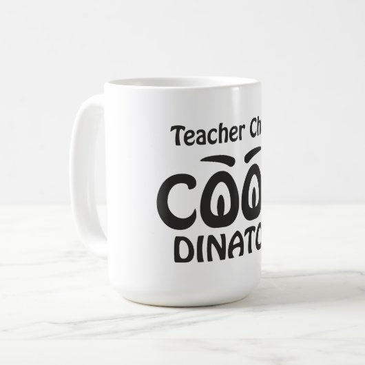 Teacher Chaos Coordinator - Funny Groovy Educator  コーヒーマグカップ (正面左)